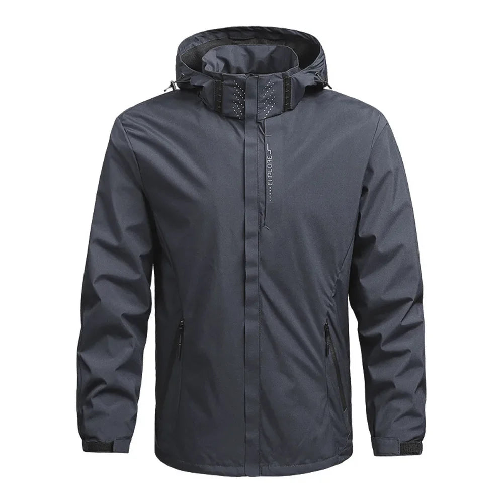 Men's Outdoor Waterproof Raincoat Lightweight Cycling Coat with Hood Streetwear Hiking Windproof Jacket Climbing Outdoor Jackets