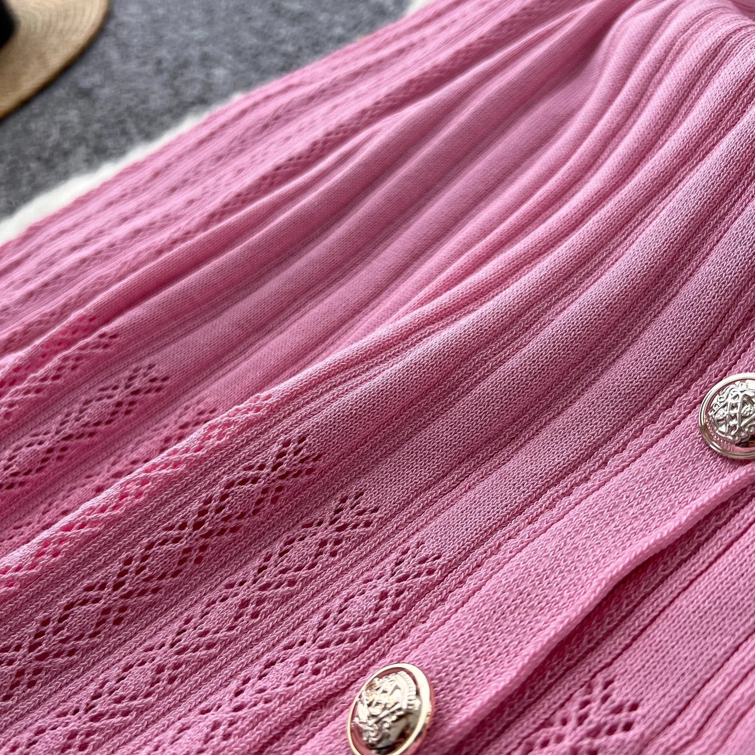 Brand Fashion Aesthetic Patchwork Knitted Maxi Dress Autumn Winter Women Luxury Shirt Sweater Dress Office Lady Vestido