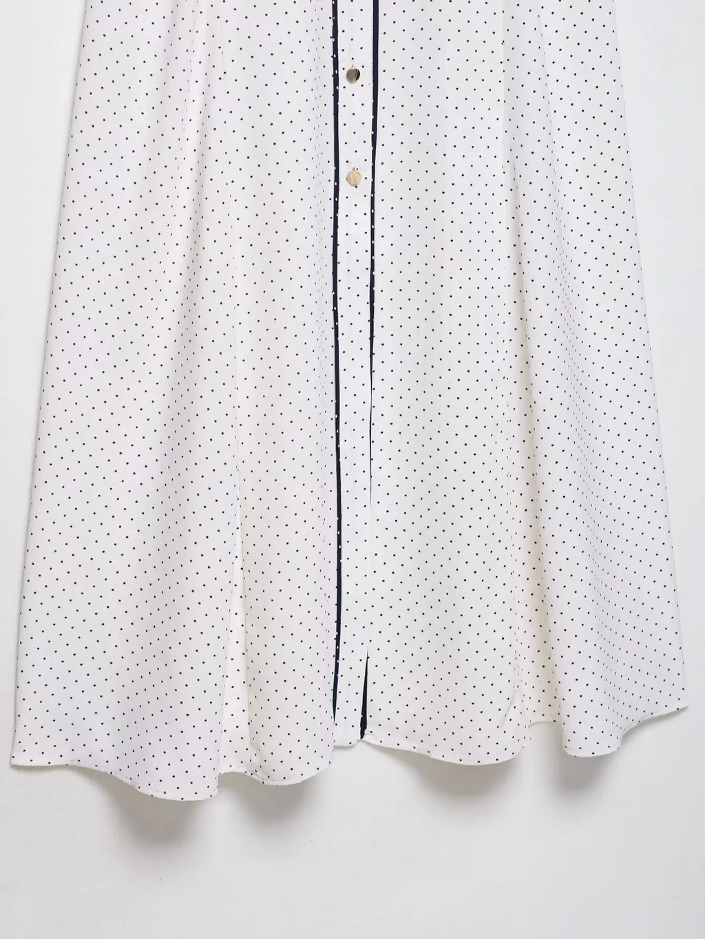 Woman Elegant Chic Sleeveless Single-breasted Midi Dress Summer Women Sexy White Polka Dot Shirt Style Chart Dress Mujer