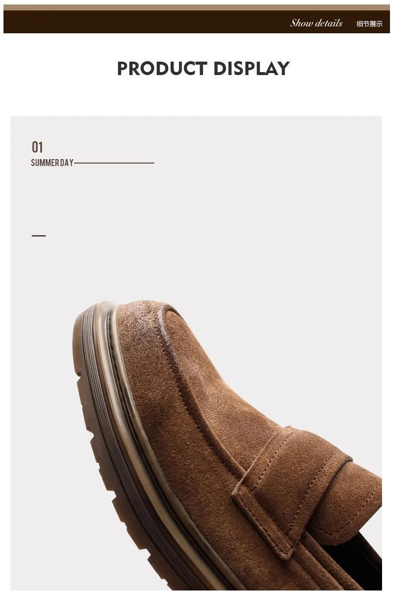 Classic Soft Cowhide Mans Loafers Spring Luxury Genuine Leather Comfortable Fashion British Outdoor Leisure Driving Shoes Man