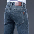 2023 Spring and Autumn New Classic Fashion Solid Color Elastic Small Legs Men's Casual Slim Comfortable Breathable Jeans 28-36