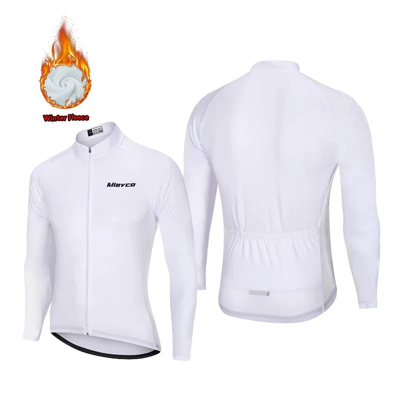Fleece added Men Jersey Sets Ropa Ciclismo Hombre Winter long sleeves Cycling Clothing Triathlon Bib Shorts Suit Bike Uniform