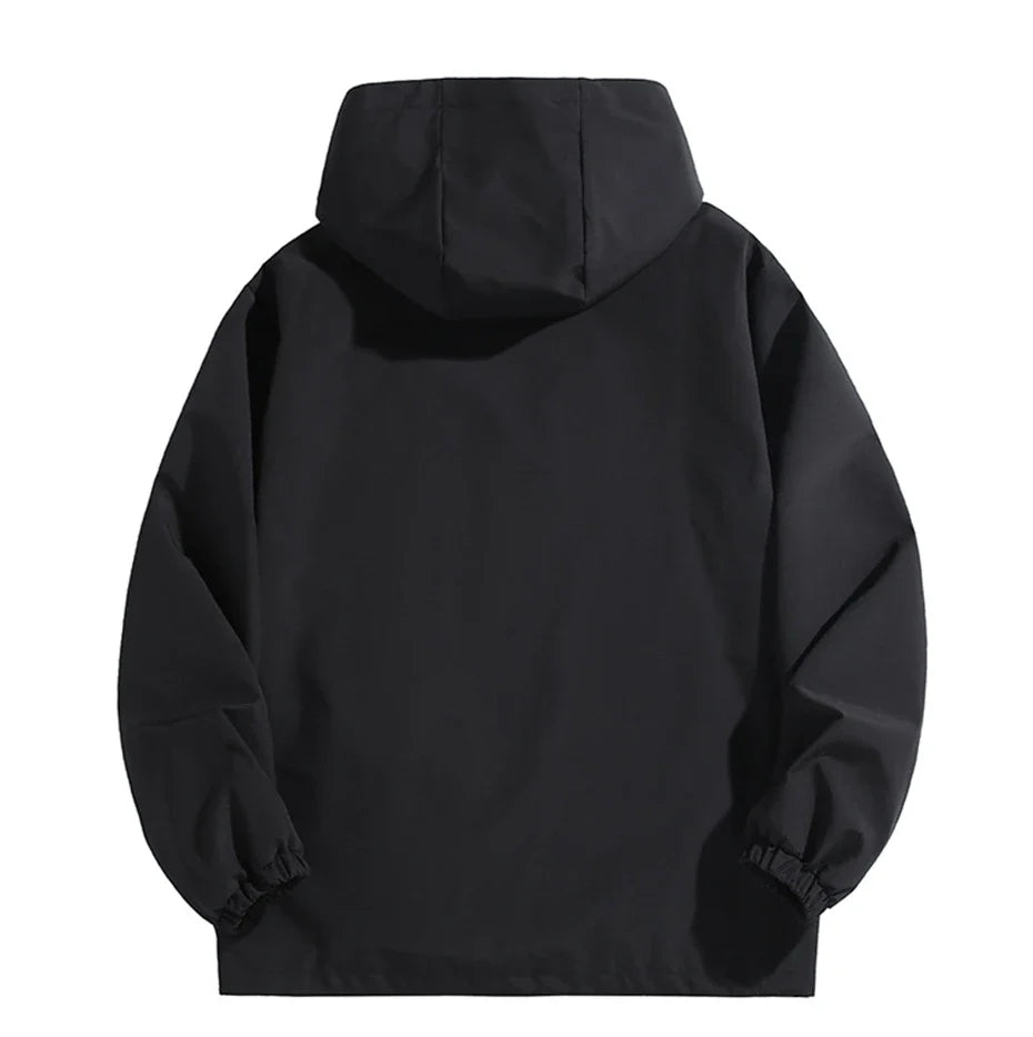 10XL 12XL Plus Size Windbreaker Men Waterproof Jacket Solid Color Black Windbreaker Coats Male Big Size Outdoor Outerwear