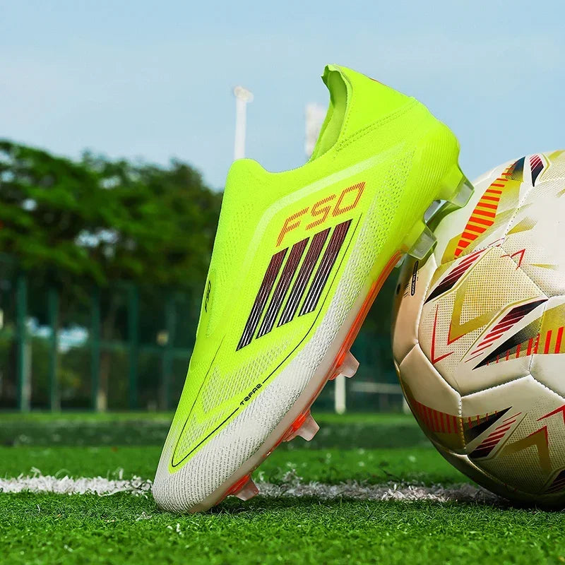Men Football Boots Training Soccer Shoes FG Ultralight Long Spikes Breathable Drop Shipping Match Sport Cleats Indoor Sneakers