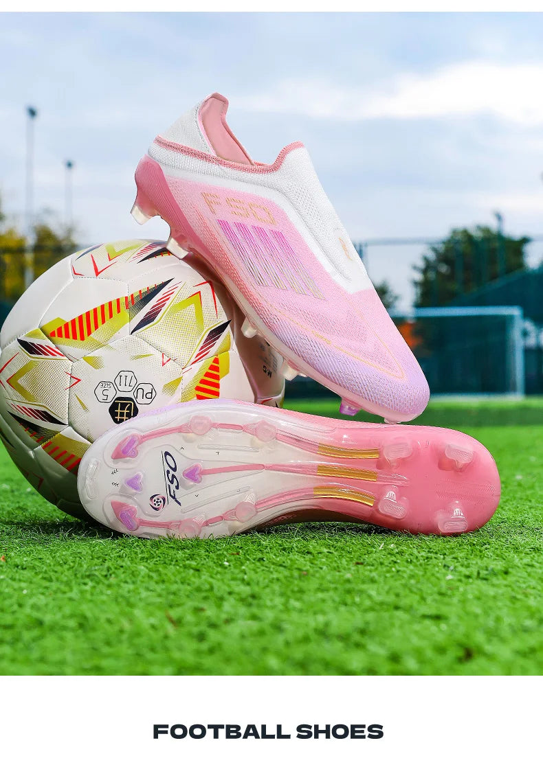 Men Football Boots Long Spikes Match Futsal Soccer Shoes Training TF Ultralight Indoor Sneakers Breathable Cleats Drop Shipping