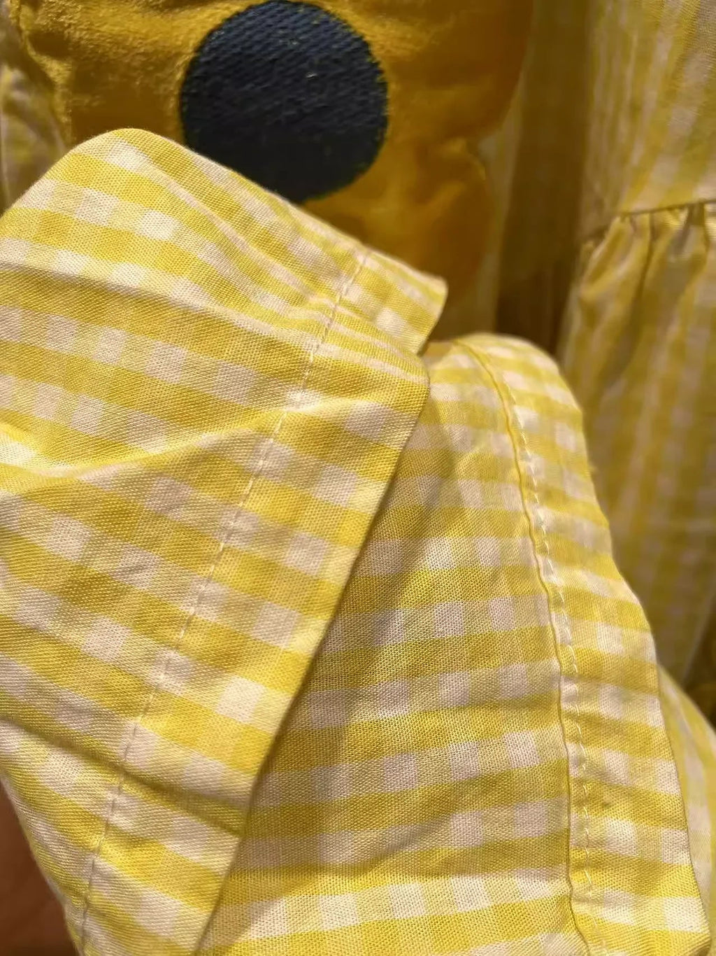 2026 girl sweet blue yellow striped floral embroider patchwork dress for women summer Japan style 100% cotton long dress
