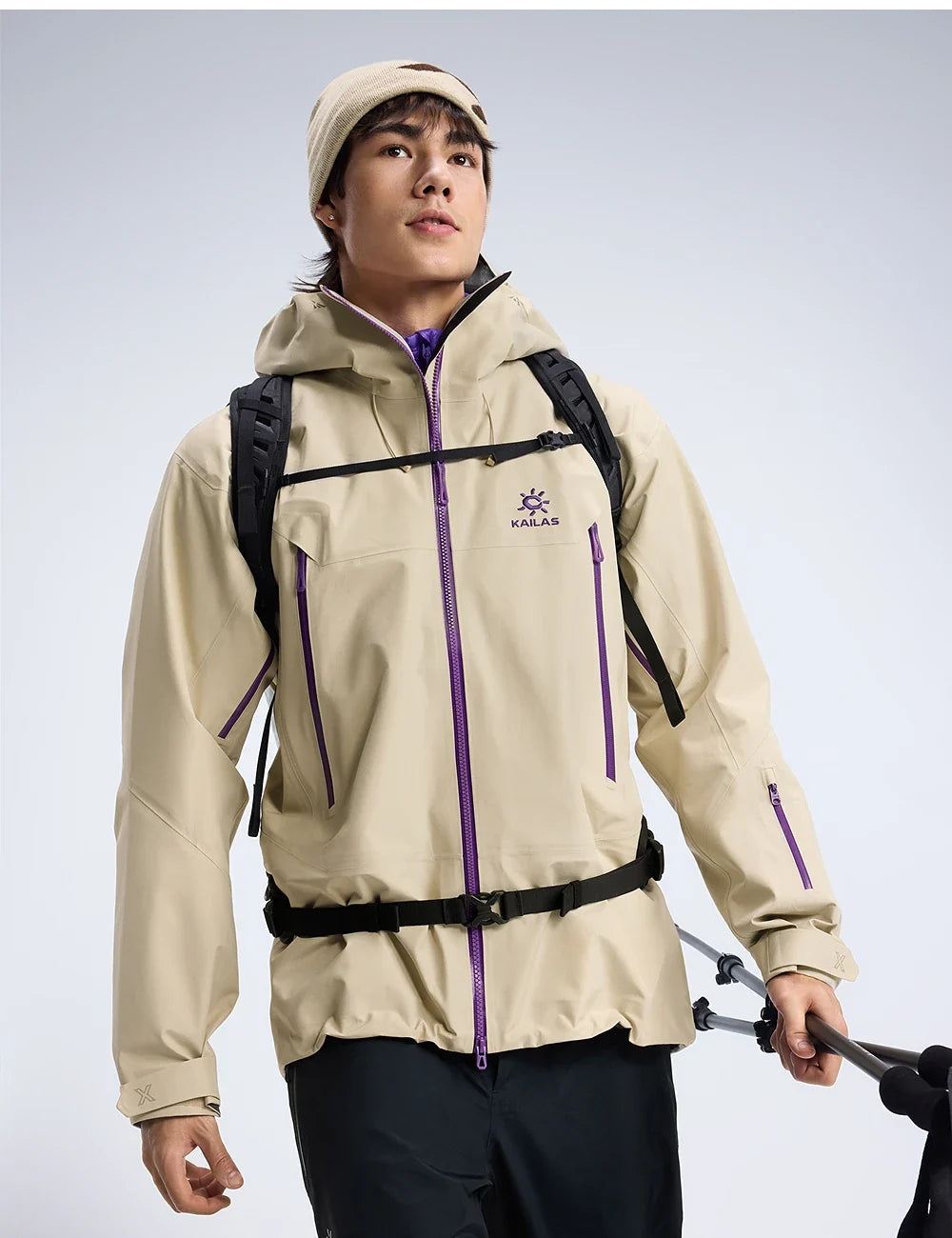 Mont-X Hard Shell Jacket GTX Rainstorm Waterproof Hooded Coats Outdoor Professional Mountaineering Jackets KG2441135