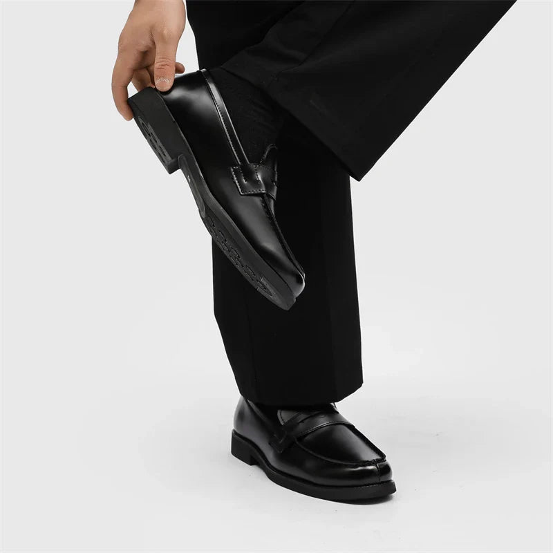 Handmade Casual Shoes Hot-selling Slip-on Flats Leather Mens Dress Loafers Luxury Comfy Moccasins Male Walking Business Shoes