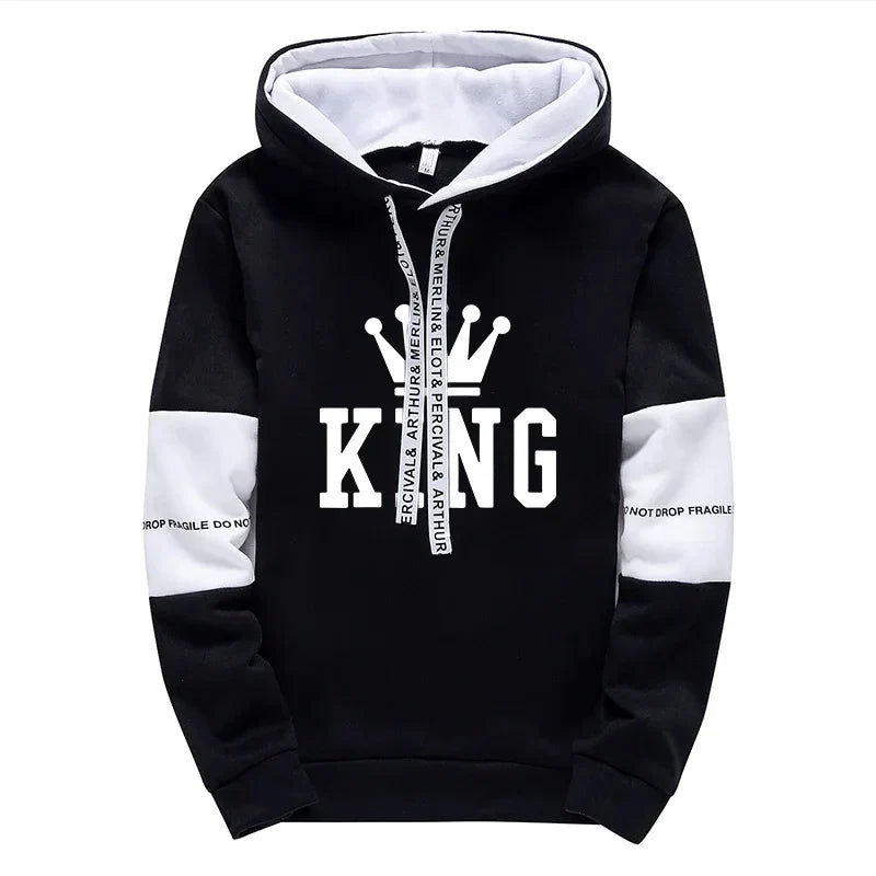 King Printing Mens Tracksuit Hot Sales Casual Hoodie Pants Streetwear Outdoors Mens Clothing Single Piece Sweatshirts Sweatpants