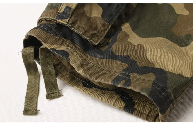Camouflage Shorts Male Military Clothing Style Army High Quality Mens Cargo Shorts Cotton Multi Pockets Breeches Bermuda Cargo