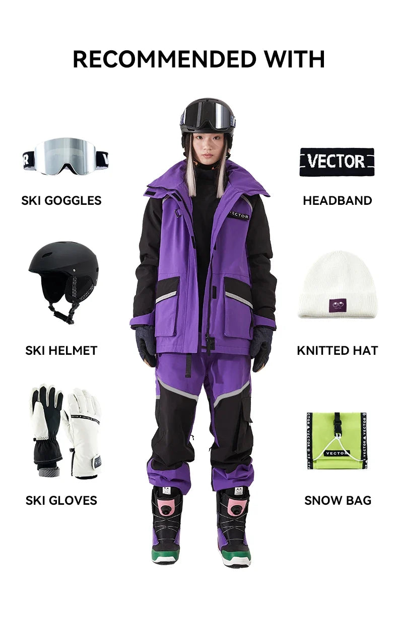 Brand Men Women Ski Jacket Winter Warm Windproof Waterproof Ski Suit Outdoor Sports Snowboard Coat Splicing double plate