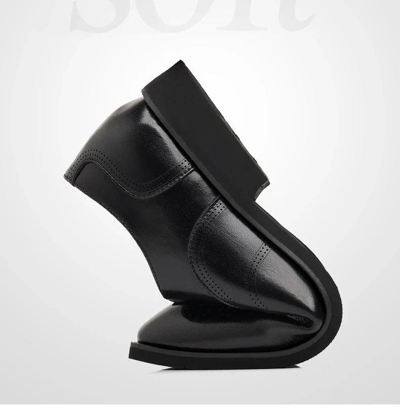Solid Color New Dress Shoes for Men Lace Designer Fashion Wedding Derby Shoes Male Spring Autumn Business Casual Shoe Man