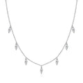 3*6mm 0.3ct Marquise Cut Moissanite Necklace with GRA s925 Sterling Silver Chain Dainty Stacking Necklaces for Women
