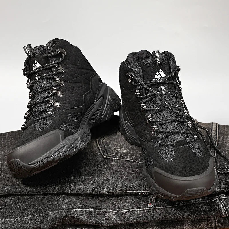 Winter Boot Men Outdoor Hiking Boots Suede High Top Trekking Men Shoes Rainproof Tactical Combat Military Boots