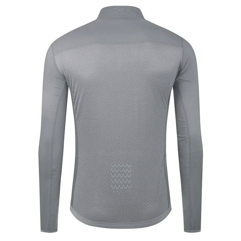 Men Windproof Waterproof Long Sleeve Cycling Jacket YKK Double Zipper Breathable MTB Bike Clothing Tops Pro Team Jersey