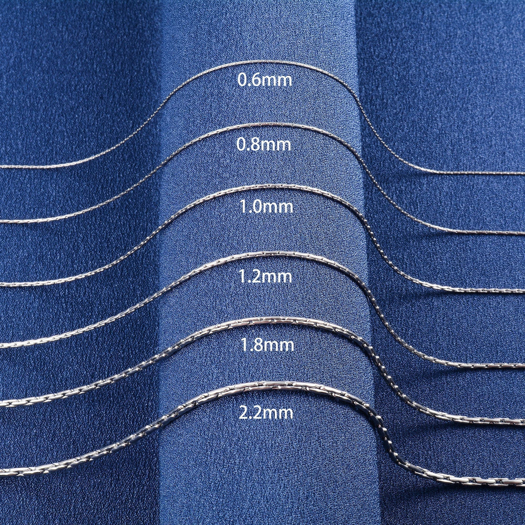 Thin Necklace Cable Chain on the Neck 316L Stainless Steel for Women Men's Silver Color Choker Waterproof Jewelry Accessories
