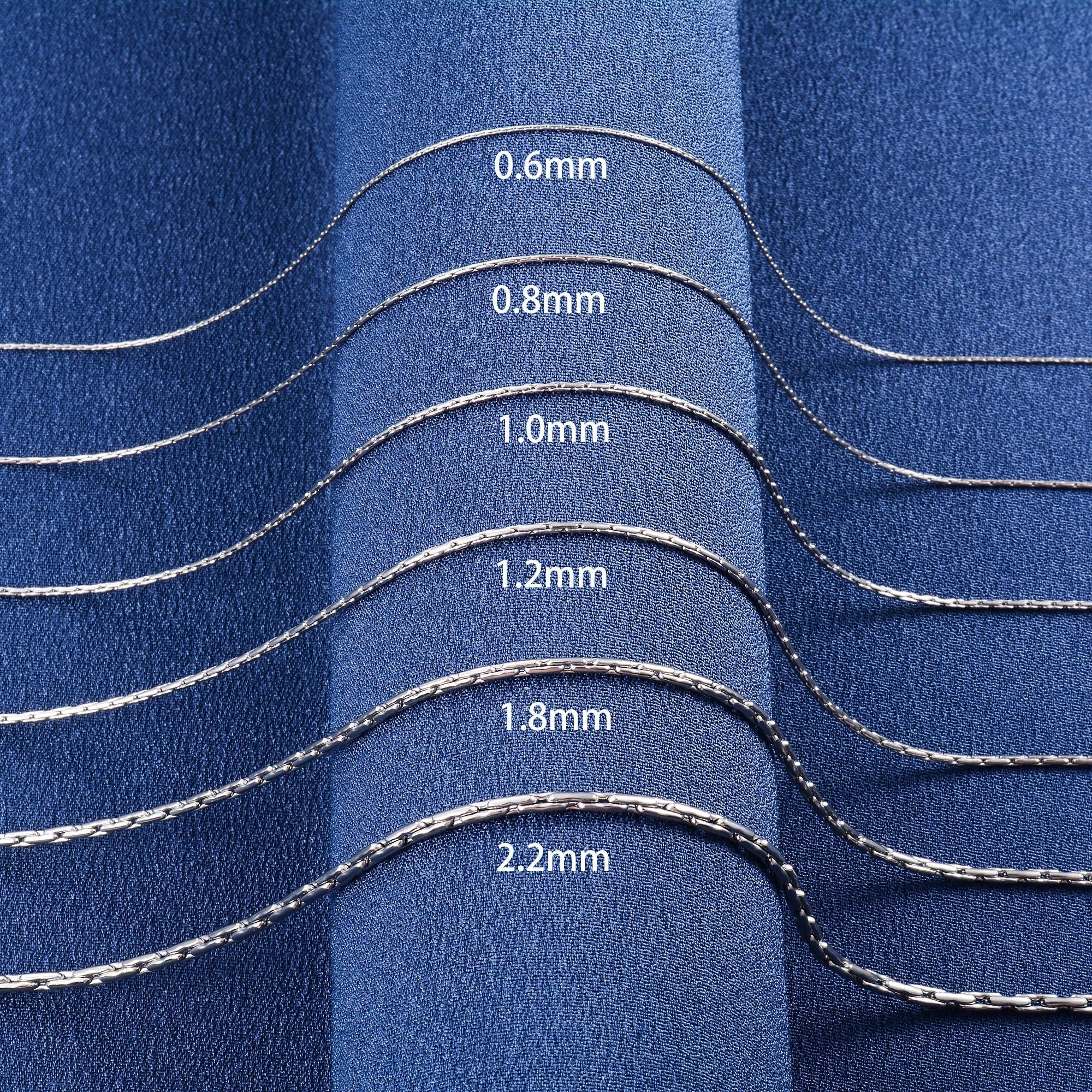 Thin Necklace Cable Chain on the Neck 316L Stainless Steel for Women Men's Silver Color Choker Waterproof Jewelry Accessories