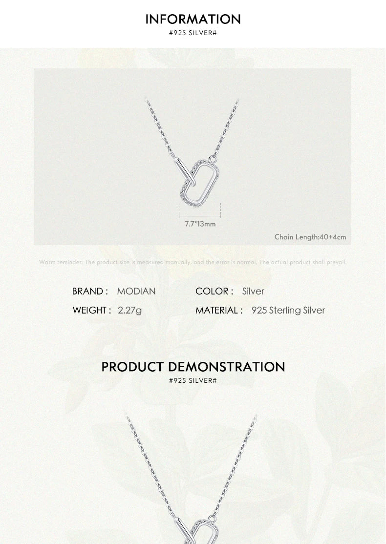 Romantic Lock Design Sparkling Clear CZ Necklace 925 Sterling Silver Chain Necklace For Women Fine Jewelry Wedding Gift