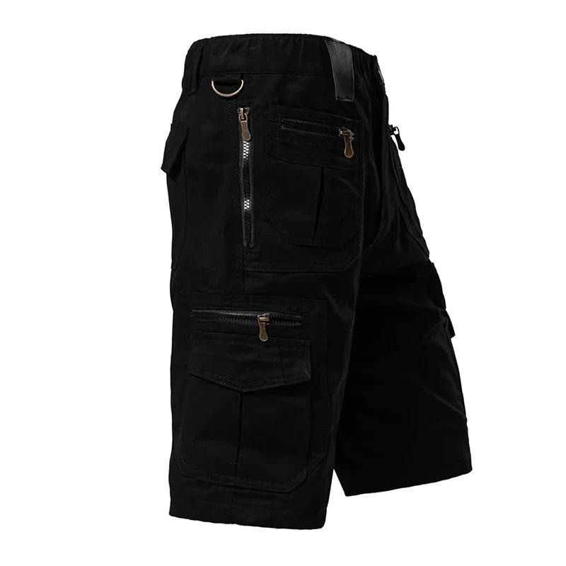 Men's Large Size Loose Casual Shorts Fashion Trendy Versatile Cotton Shorts Elastic Waist Summer Work Shorts