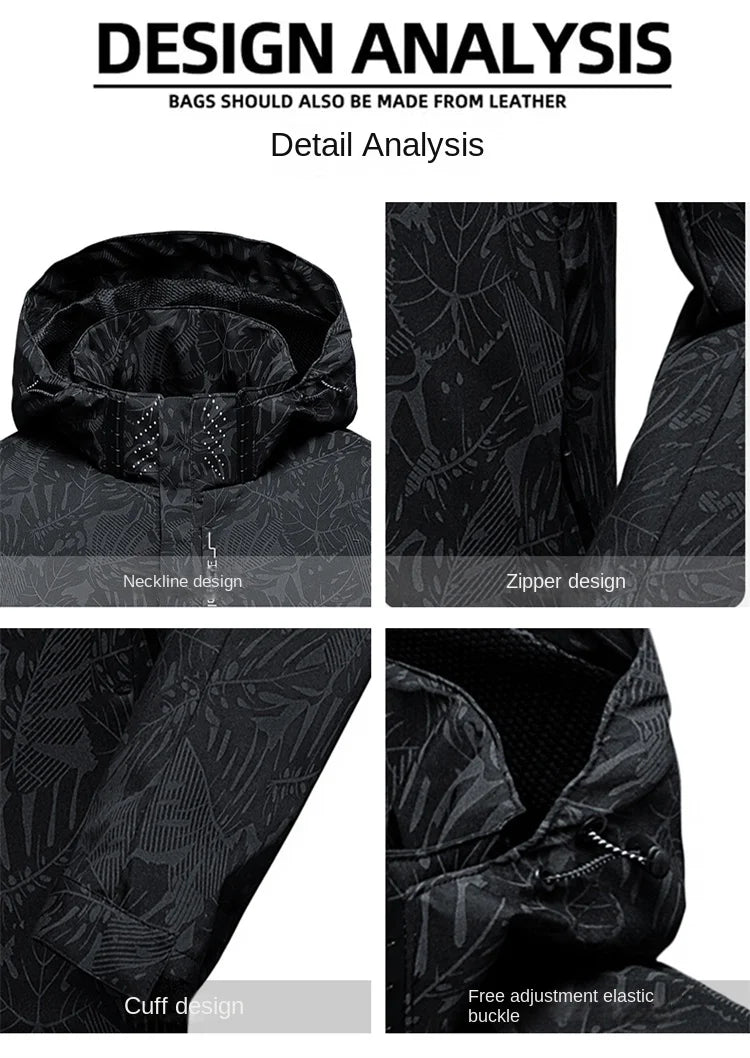 Man 2026 New Spring Autumn Leisure And Comfortable Outdoor Zipper Windbreaker Fashion Printed Windproof Jacket