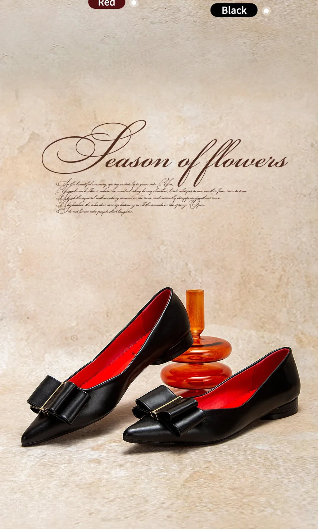 2025 Women's Flat Shoes New Black Pointed Bow Business Shoes Comfortable Commuting Women Shoes