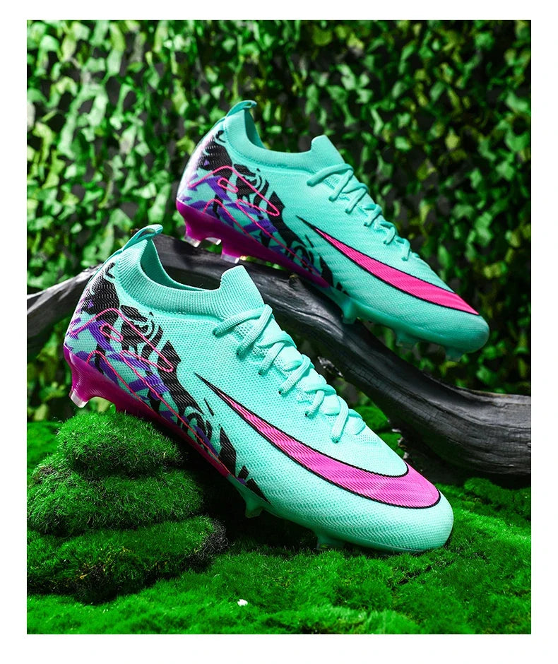 New Men Soccer Shoes Sneakers Original Football Boots Training Long Spikes Drop Shipping Futsal Cleats Match Ultralight Indoor