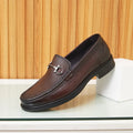 New Loafers for Men Genuine Leather Men's Shoes Elegant Gentleman Handmade Shoes Simple Metal horse buckle