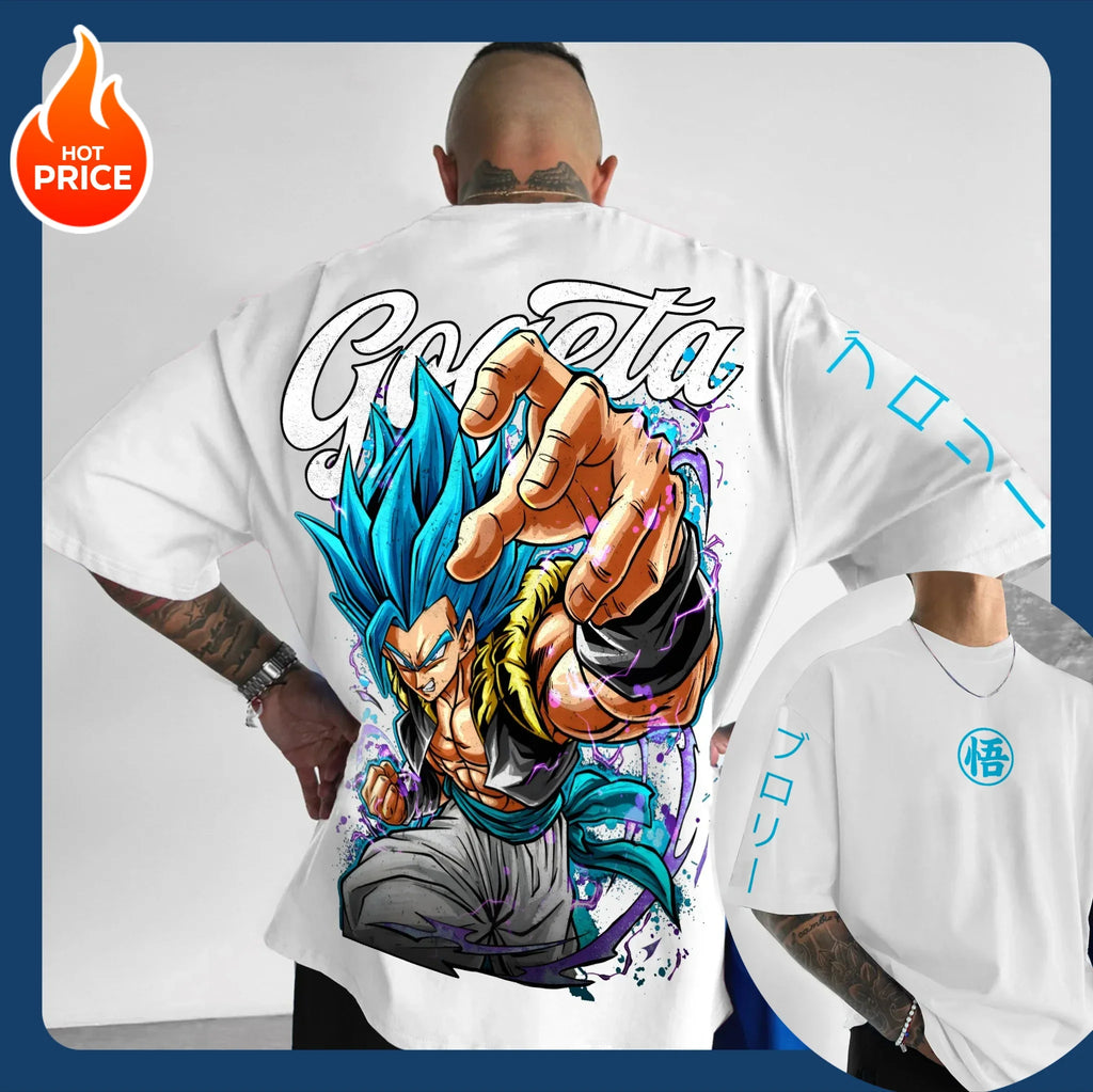 Dragon Ball GOKU Majin Buu Anime Peripheral Short Sleeve 2025 Summer Loose Harajuku Men's and Women's Cotton T-Shirts ins