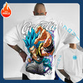 Dragon Ball GOKU Majin Buu Anime Peripheral Short Sleeve 2025 Summer Loose Harajuku Men's and Women's Cotton T-Shirts ins