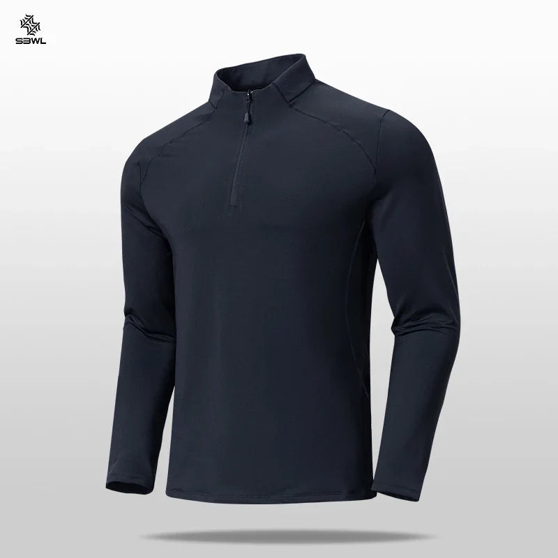 Men's High Quality Cycling Hiking Outdoor Sports Long Sleeve T-Shirt Leisure Speed Dry Running Fitness Sports Clothing Tops
