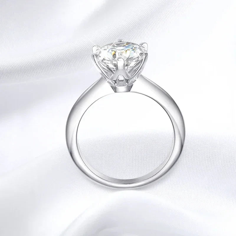 Smyoue Certified 1-5CT Moissanite Ring VVS1 Lab Diamond Solitaire Ring for Women Engagement Promise Wedding Band Jewelry Fine