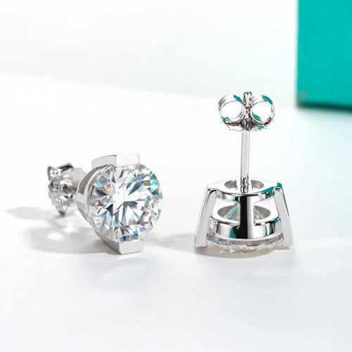1cttw-6cttw Moissanites Earrings 925 Sterling Silver D Color VVS1 Moissanite Classic Stud Earrings for Woman Jewelry