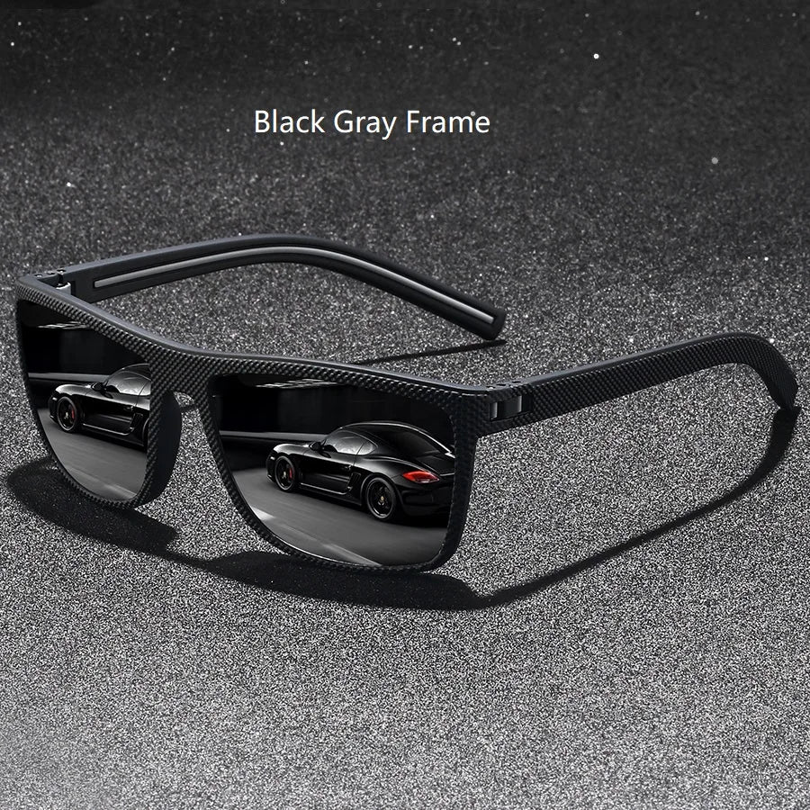 Classic Vintage Check Pattern Square Sunglasses Men Women Fashion Fishing Driving Man Sun Glasses UV400 Retro Eyewear