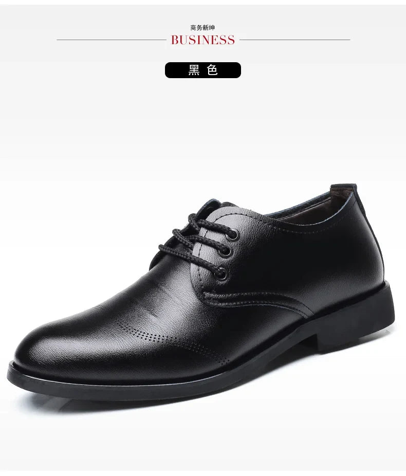 Mens Formal Business Oxford Shoes Classic Leather Dress Shoes for Wedding and Office