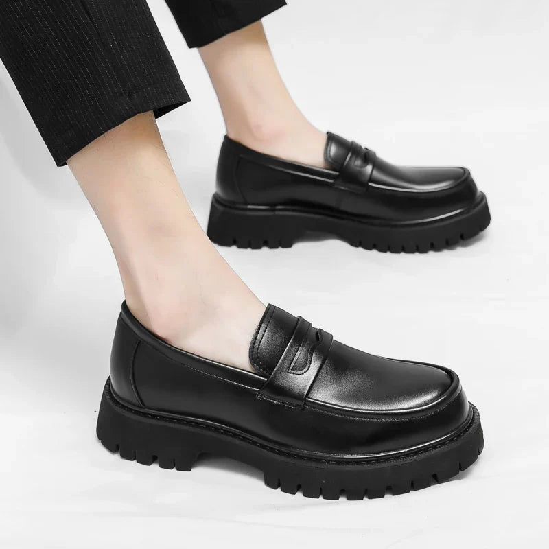 New Men's Luxury Leather Shoes Genuine Leather Dress Shoes Fashion Loafers Slip-on Comfy Casual Business Shoes Fomal Mocassins