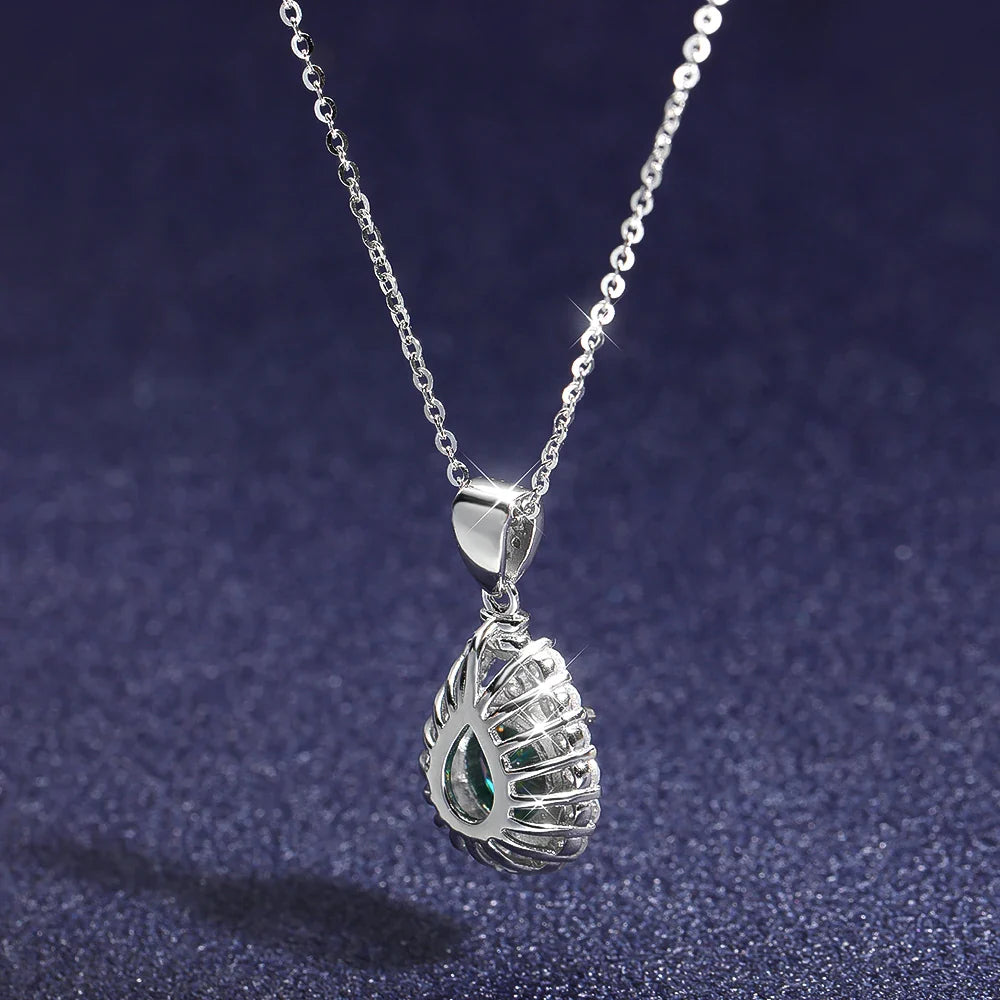 Luxury 925 Sterling Silver Real 5ct Moissanite Pendant Necklace for Women Anniversary Party Diamond Necklaces Fine Jewelry
