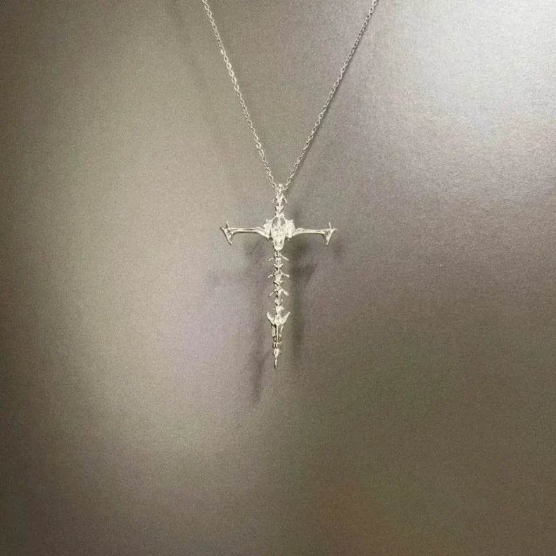 2025 Gothic Punk Cross Pendant Necklace For Women Men Vintage Unisex Silver Hip-Hop Chain Fashion Accessories