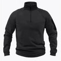 Mock Neck Military Sweatshirt Fleece Jackets Men's Cargo Tactical Pullover Hiking Camping Climbing Trekking Windproof Jackets