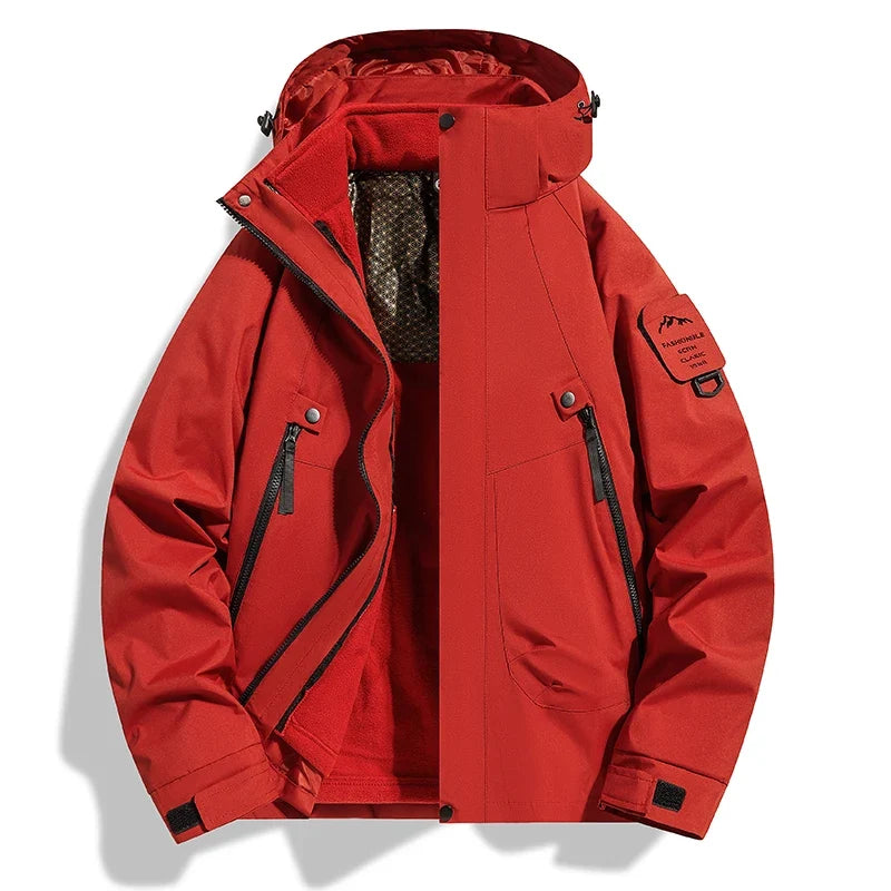 New Autumn and Winter Graphene Heating Cold Warm Insulation Men's Women's Three in One Jacket Waterproof Windproof Assault Suit