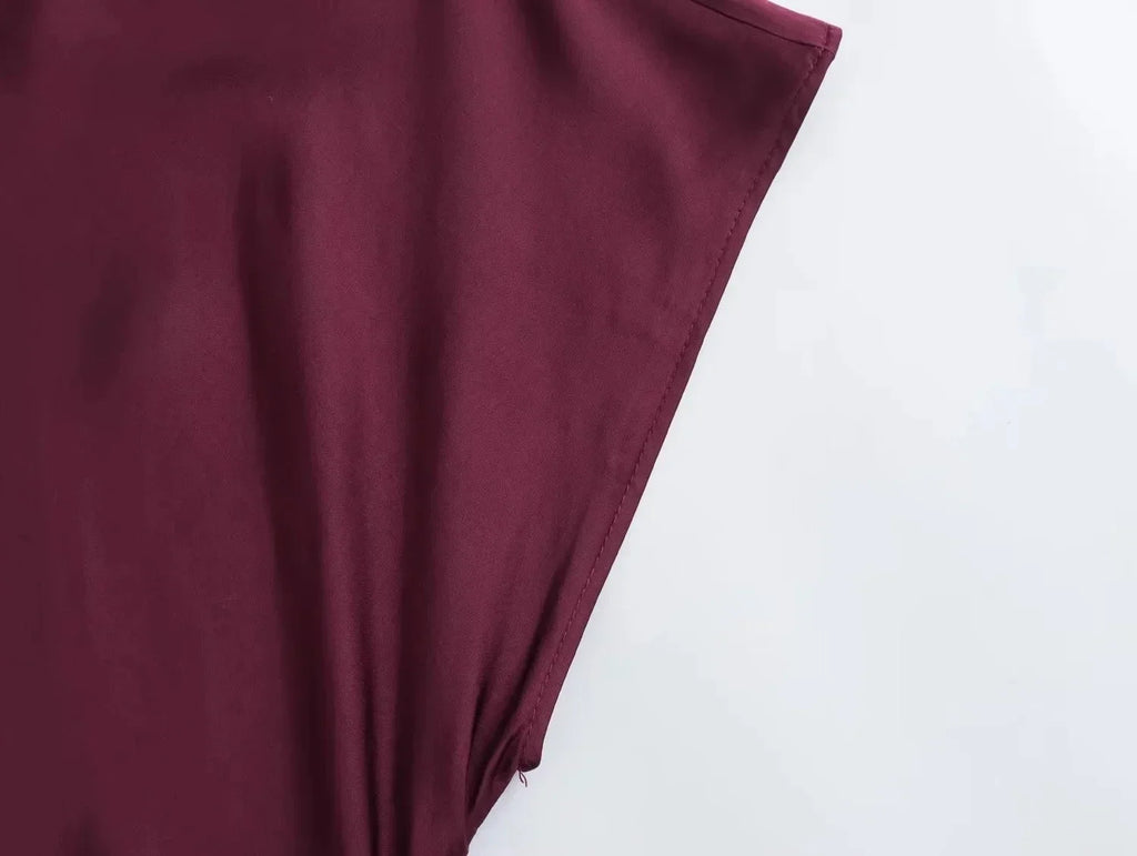 Midi Satin Dress Woman Long Dresses For Women Chic And Elegant Evening Dresses Female Party Dress