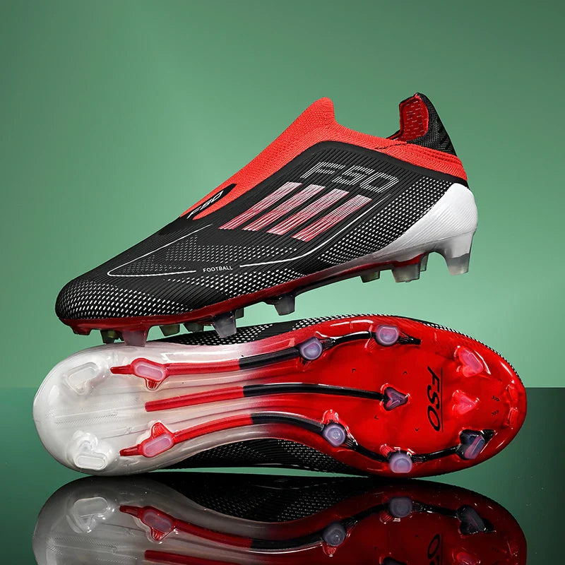 New Men Soccer Shoes Outdoor Sport Football Boots Training Breathable Match Boys Adult Cleats Non Slip Long Spikes Comfortable