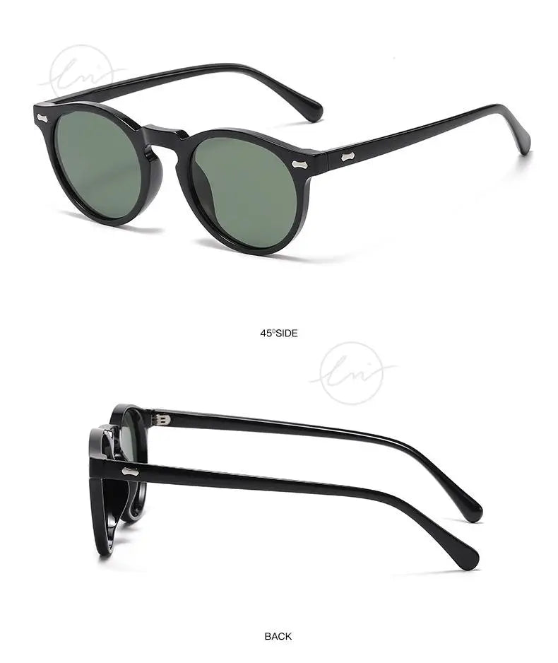 Retro Round Polarized Sunglasses Women Men Classic Leopard Frame Driving Shades Vintage Sun Glasses Unisex UV400 Gafas De Sol