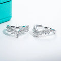 3mm D Color Moissanite Heart Shape Wedding Bands 18k Gold Plated 925 Sterling Silver Bridal Ring Set For Girls Jewelry