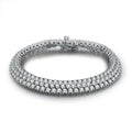 S925 Sterling Silver All Moissanite Tennis Bracelet for Women D VVS1 Diamond Gold Plated Luxury Wedding Fine Jewelry