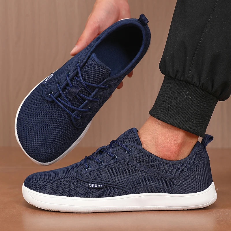Unique Mesh Sports Shoes Flexible Wide Toe Breathable Minimalist Walking Shoes Outdoor Activities Tennis Foldable Men's Shoes
