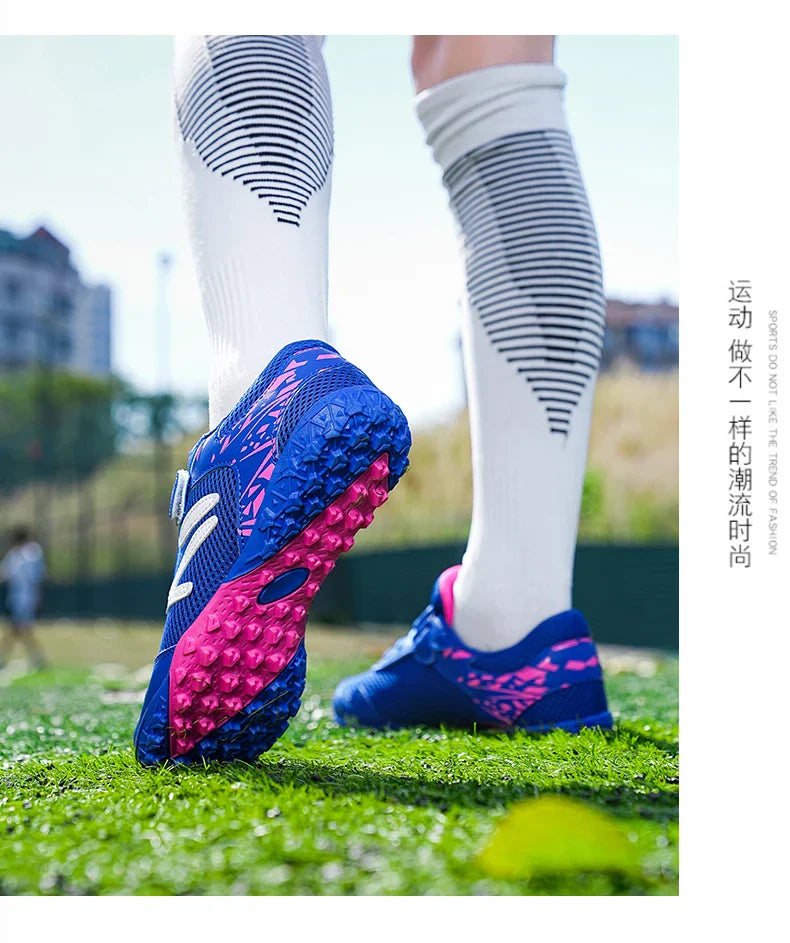 Kids Soccer Shoes FG/TF School Football Boots Boys Girls Cleats Grass Sneakers Child Outdoor Athletic Training Sports Footwear