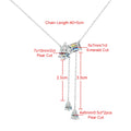 4cttw Emerald Pear Cut Moissanite Pendant Necklace for Women Sparkling Multi Stone Pendant S925 Silver Wedding Party Jewelry
