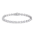 3x5mm Pear Cut Moissanite Tennis Bracelets for Women  s925 Sliver Plated 18k White Gold Hiphop Party Bracelet Wholesale