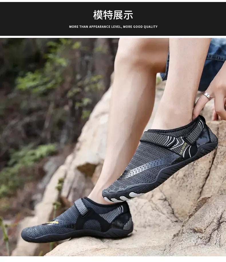 Mens Quick Drying Water Shoes Unisex Breathable Aqua Shoes Slip on Non Slip Wading Shoes Travel Water Park Pool Ladies Sneakers