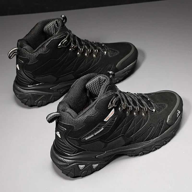 Winter Boot Men Outdoor Hiking Boots Suede High Top Trekking Men Shoes Rainproof Tactical Combat Military Boots